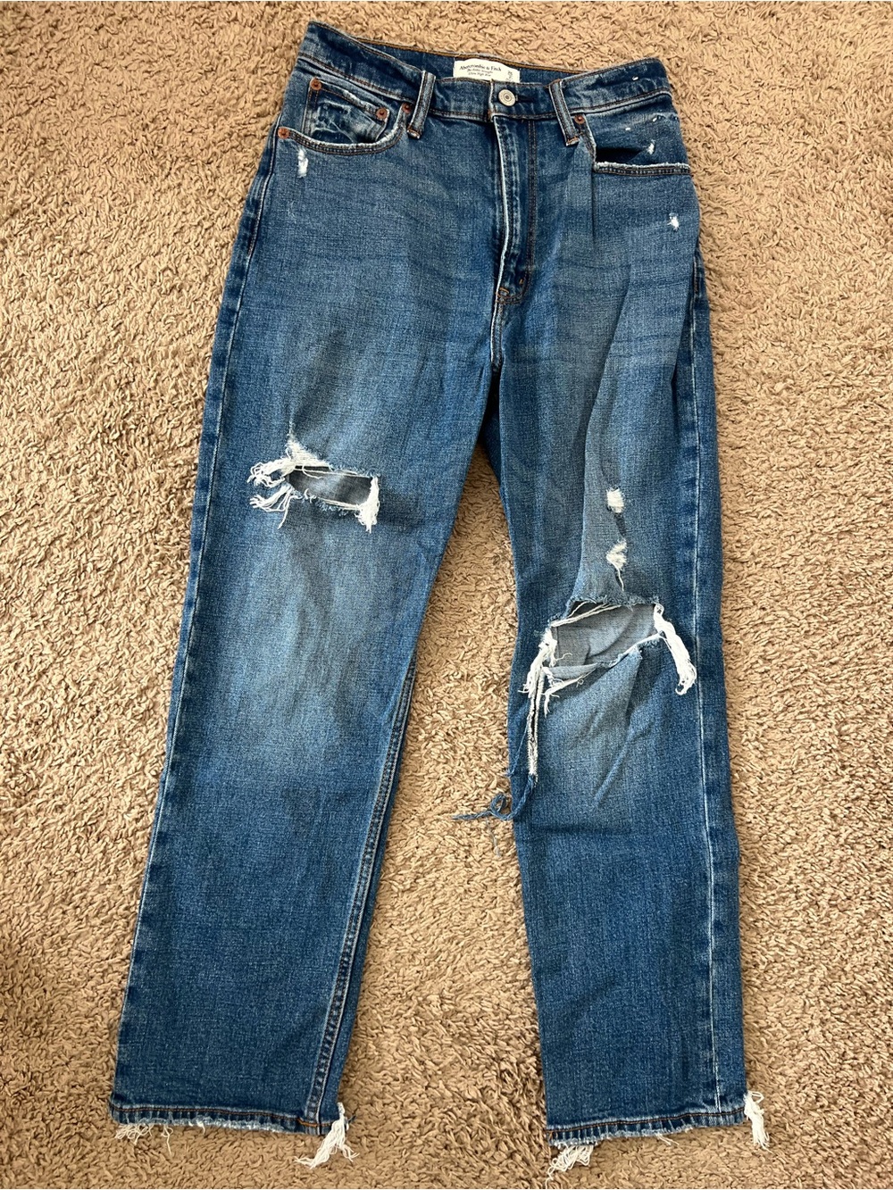 Abercrombie and Fitch Curve Love The Ankle Straight Ultra High Rise